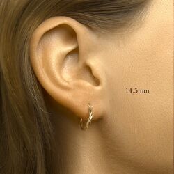 ZilGold oorringen gedraaid 2 mm 14-19-23-29mm