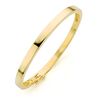Verguld zilveren slavenarmband met vierkante buis 5 mm