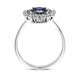 Witgouden hart ring ioliet sky blue topaas diamant