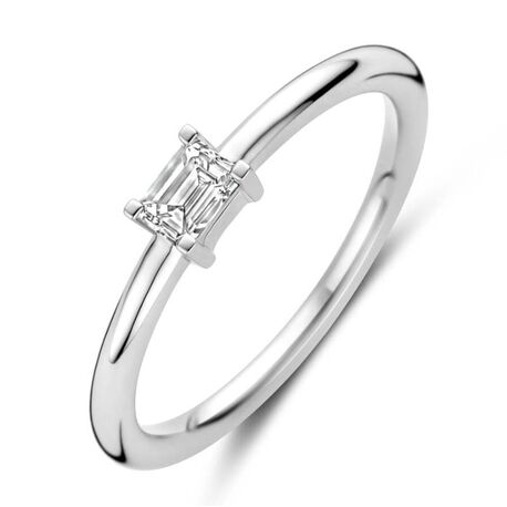 Witgouden ring diamant 0.25ct geschikt als verlovingsring