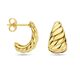 Geelgouden steekoorringen gedraaid 14,5x9 mm