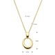 Geelgouden collier met ovale hanger