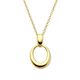 Geelgouden collier met ovale hanger