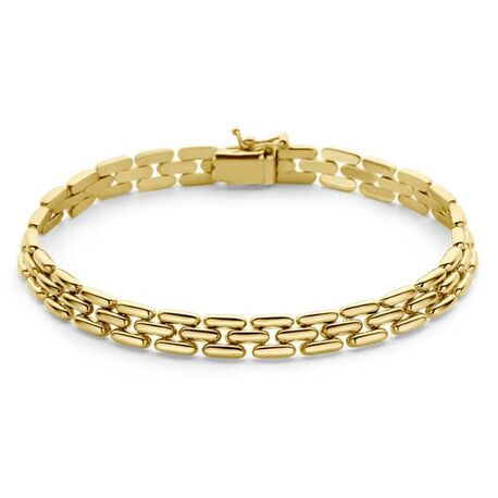 Geelgouden armband panter 20 cm