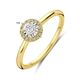 Gouden ring met diamant 0.15ct h si