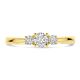Geelgouden ring trilogie diamant 0.46ct