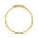 Geelgouden ring met 5 zirkonia's