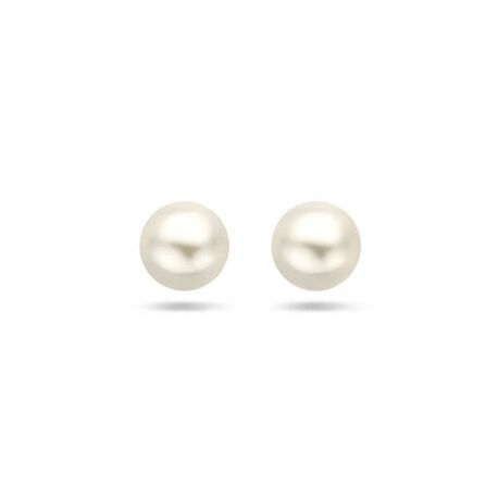 Geelgouden oorknopppen parel 4,5 mm