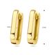 Gouden klapoorringen paperclip 12x2mm