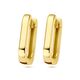 Gouden klapoorringen paperclip 12x2mm