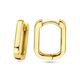 Gouden klapoorringen paperclip 12x2mm