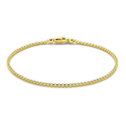 Geelgouden armband bolle venetiaanse schakel 18 cm