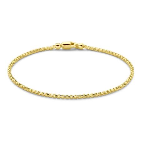 Geelgouden armband bolle venetiaanse schakel 18 cm