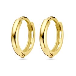 Geelgouden oorringen 2 mm 11-12mm bolle buis