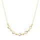 Geelgouden collier cirkels en bolletjes mat glanzend 42-44 cm