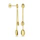 Gouden oorhangers met ovale elementen 4,3 cm