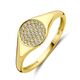 Geelgouden ring zirkonia 8 mm breed