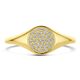 Geelgouden ring zirkonia 8 mm breed