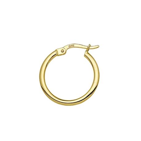 Geelgouden oorring diameter 19 mm