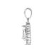 Zilveren hangertje druppel zirkonia halo 19 mm