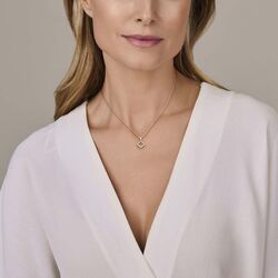 Zilveren hanger geluksklaver zirkonia