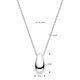 Zilveren collier met druppel hanger 15 mm
