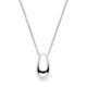 Zilveren collier met druppel hanger 15 mm