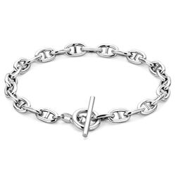 Zilver armband anker schakel kapittelslot 19 cm