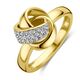 Geelgouden ring knoop diamant 0.11ct