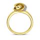 Geelgouden ring knoop diamant 0.11ct