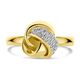 Geelgouden ring knoop diamant 0.11ct