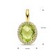 Geelgouden hanger peridot en diamant 0.09ct