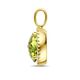 Geelgouden hanger peridot en diamant 0.09ct