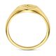 Gouden ring rond met zirkonia