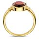 Gouden ring met granaat 12mm