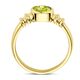 Geelgouden ring met peridot 9 mm