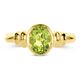 Geelgouden ring met peridot 9 mm