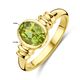 Geelgouden ring met peridot 9 mm