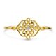Gouden ring opengewerkt patroon met zirkonia