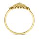 Gouden ring opengewerkt patroon met zirkonia