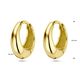 Geelgouden oorringen glanzend 12,5 mm