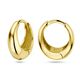 Geelgouden oorringen glanzend 12,5 mm