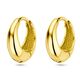 Geelgouden oorringen glanzend 12,5 mm