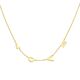 Geelgouden collier love 42-45 cm