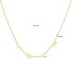 Geelgouden collier love 42-45 cm