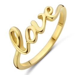 Geelgouden ring love