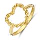 Gouden ring met hart in vluchtpatroon