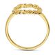 Gouden ring met hart in vluchtpatroon