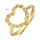 Gouden ring met hart in vluchtpatroon