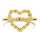 Gouden ring met hart in vluchtpatroon